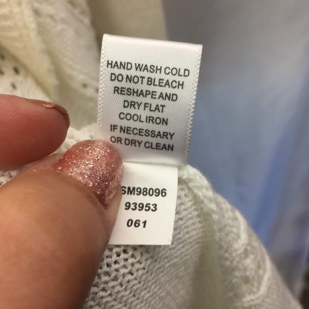 Cable & Gauge Size M White Open Front Cardigan - Picture 6 of 9